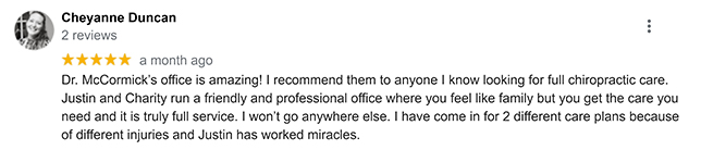 Chiropractic Mill Creek WA Planet Chiropractic Patient Testimonial